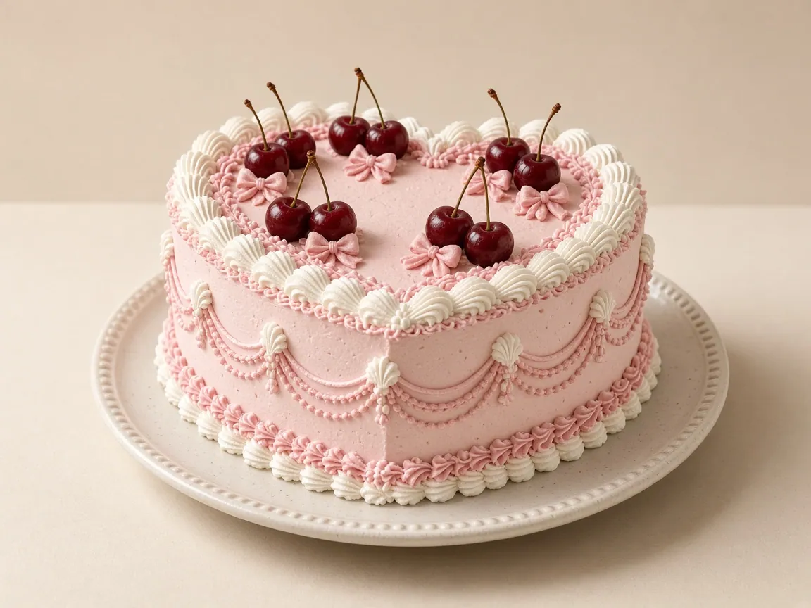 Vintage Heart Cake